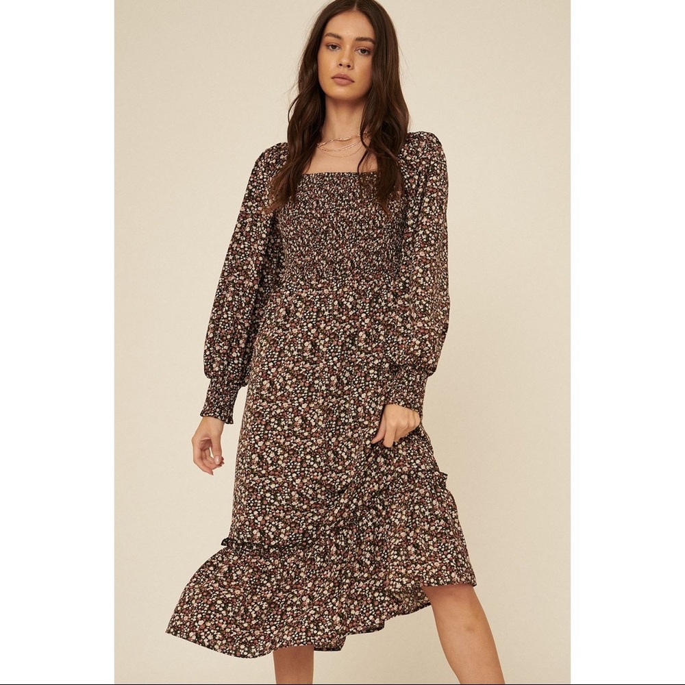 **MAJOR SALE** Floral Smocked Peasant Dress
